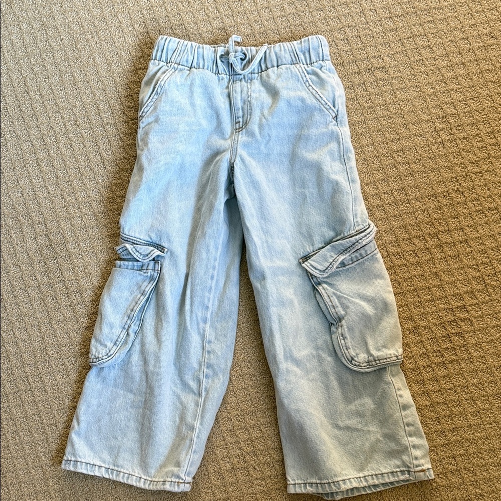 Light Blue Kids Cargo Pants